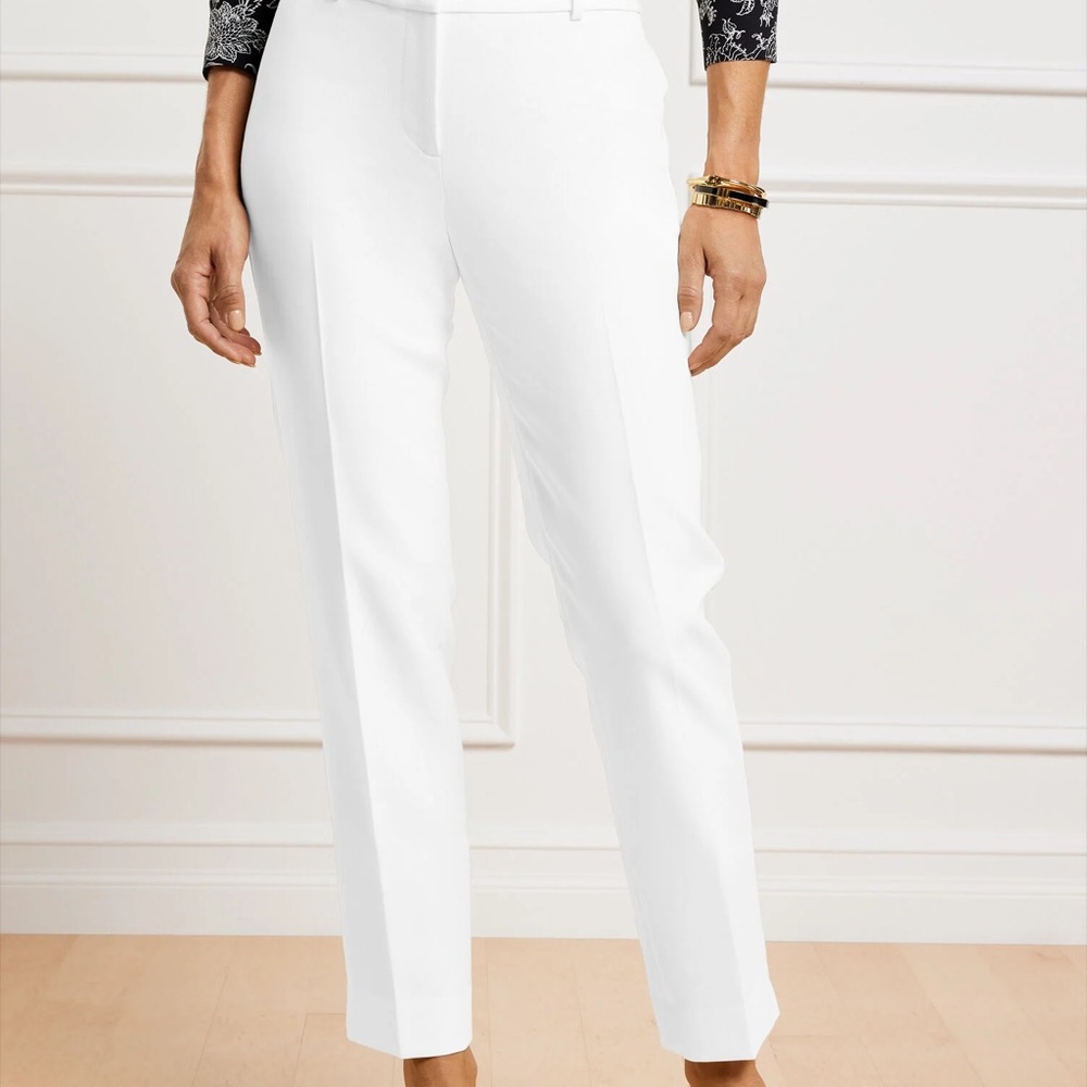 Talbots The Perfect Crop White Straight Leg Pants NWT